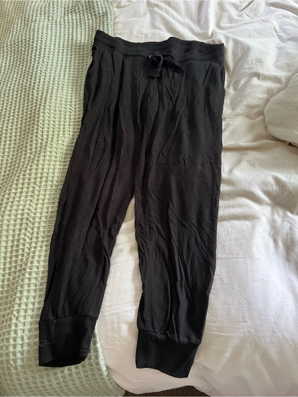 Black Drawstring maternity Jogger Pants